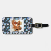 貝パターンが付いているカスタムな写真の珊瑚 ラゲッジタグ (正面横)