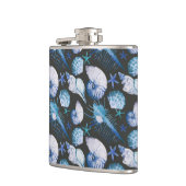 貝パターンが付いている珊瑚 フラスク (左)