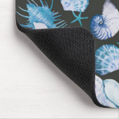 貝パターンが付いている珊瑚 マウスパッド (コーナー)