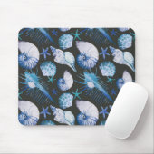 貝パターンが付いている珊瑚 マウスパッド (マウス)