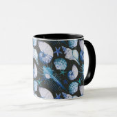 貝パターンが付いている珊瑚 マグカップ (正面右)