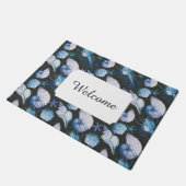 貝パターン|が付いている珊瑚はあなたの文字を加えます ドアマット (アングル)