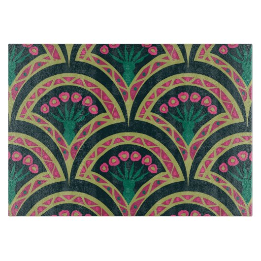 貝型の緑色 カッティングボード (正面)