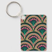 貝型の緑色 キーホルダー (正面)