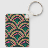 貝型の緑色 キーホルダー (裏面)