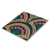 貝型の緑色 タイル (側面)