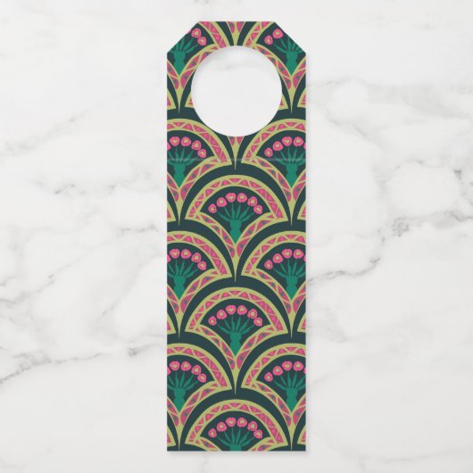 貝型の緑色 ボトルネックタグ (正面)