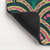 貝型の緑色 マウスパッド (コーナー)