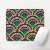 貝型の緑色 マウスパッド (マウス)