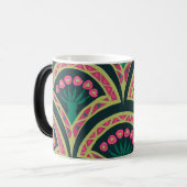 貝型の緑色 モーフィングマグカップ (正面左)