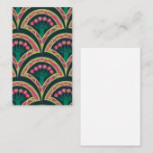 貝型の緑色 名刺 (正面/裏面)