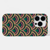 貝型の緑色 Case-Mate iPhoneケース (裏面 (横))