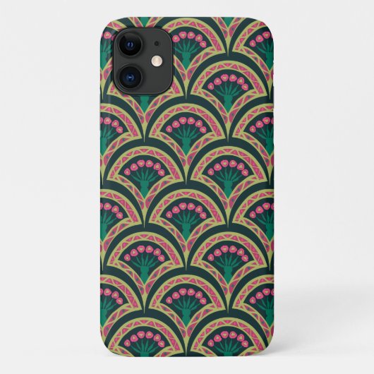 貝型の緑色 Case-Mate iPhoneケース (裏面)