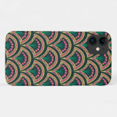 貝型の緑色 Case-Mate iPhoneケース (裏面(横))