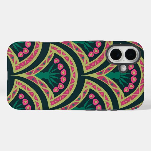 貝型の緑色 Case-Mate iPhoneケース (裏面 (横))