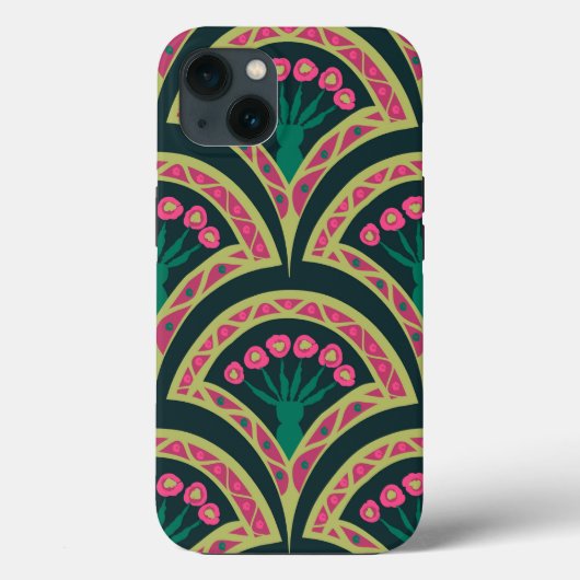 貝型の緑色 Case-Mate iPhoneケース (裏面)