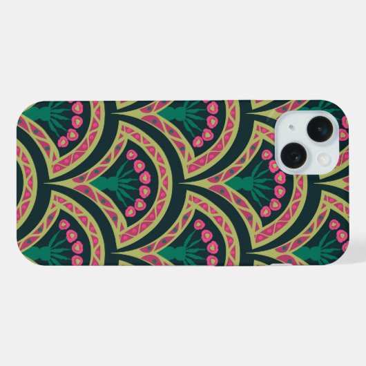 貝型の緑色 iPhoneケース (裏面横)