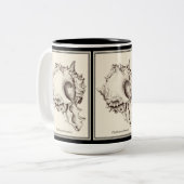 "貝恋人- I"の黒く及び白いマグ ツートーンマグカップ (正面左)