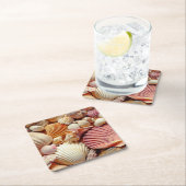 貝柱とコンチのコレクション スクエアペーパーコースター (インサイチュ)