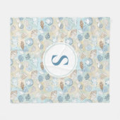 貝柱パーソナライズされた フリースブランケット (正面(横))