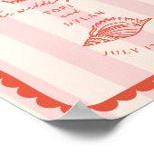 貝柱縁どのストライプ結婚歓迎 ポスター (角)