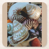 貝柱 スクエアペーパーコースター (正面)