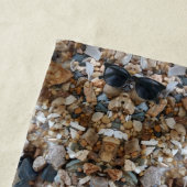 貝殻および石のモザイク模様1 ビーチタオル (インサイチュ)