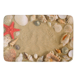 貝殻および砂 バスマット