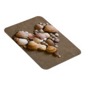 貝殻で作ったバレンタインハート マグネット (右側)