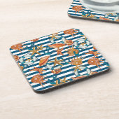 貝殻といかり模様 コースター (左側)