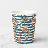 貝殻といかり模様 紙コップ (裏面)