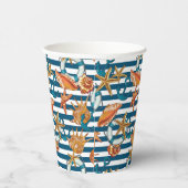 貝殻といかり模様 紙コップ (右)