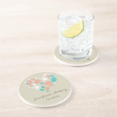 貝殻とのビーチ結婚式 コースター (側面)