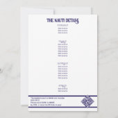 貝殻とウェディングベルのビーチクルーズ ブラチェロレッテ 招待状 (裏面)