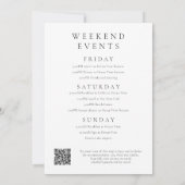 貝殻とウェディングベルの独身最後の週末 招待状 (裏面)