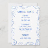 貝殻とウェディングベル独身最後の週末 招待状 (裏面)