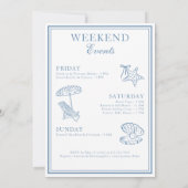 貝殻とウェディングベル バチェロレッテウィークエンド 招待状 (裏面)