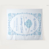 貝殻とウェディングベル バチェロレッテ タペストリー (正面(横))