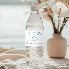 貝殻とウェディングベル ブライズパーティ ペットボトルラベル