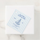 貝殻とウェディングベル ブライズメイドのパーティー フェイバータグ (インサイチュ)