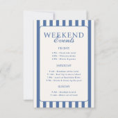 貝殻とウェディングベル ブライズメイドの旅程 招待状 (裏面)