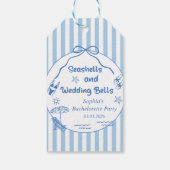貝殻とウェディングベル ブライズメイドパーティー ギフトタグ (裏面)