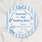 貝殻とウェディングベル ブライズメイドパーティー フェイバータグ (裏面)