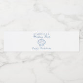 貝殻とウェディングベル ブライズメイドパーティー ペットボトルラベル (シングルラベル)