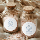 貝殻とウェディングベル ブライズメイドパーティー ラウンドシール