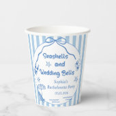 貝殻とウェディングベル ブライズメイドパーティー 紙コップ (正面)