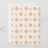 貝殻とウェディングベル 海辺のブライダルシャワー 招待状 (裏面)