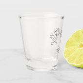 貝殻とカクテルのビーチ独身最後の旅のお土産 ショットグラス (左)