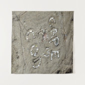 貝殻とカニの砂で綴ったケープコッドビーチ タペストリー (正面(横))