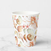貝殻とカニ模様の珊瑚 紙コップ (右)